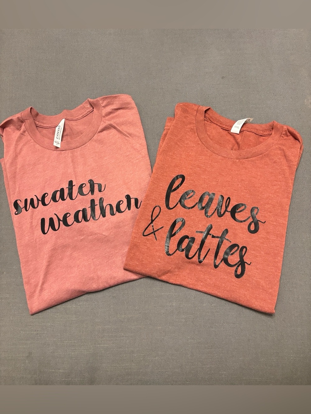 Sweater Weather' and 'Leaves & Lattes' Graphic T-Shirts